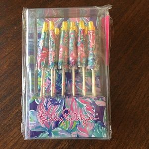 Lilly Pulitzer drink umbrellas