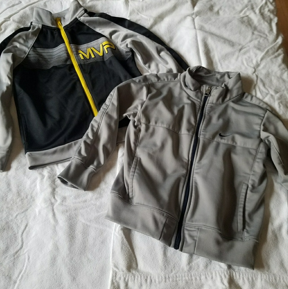 Lot of 2 boys zip up jackets