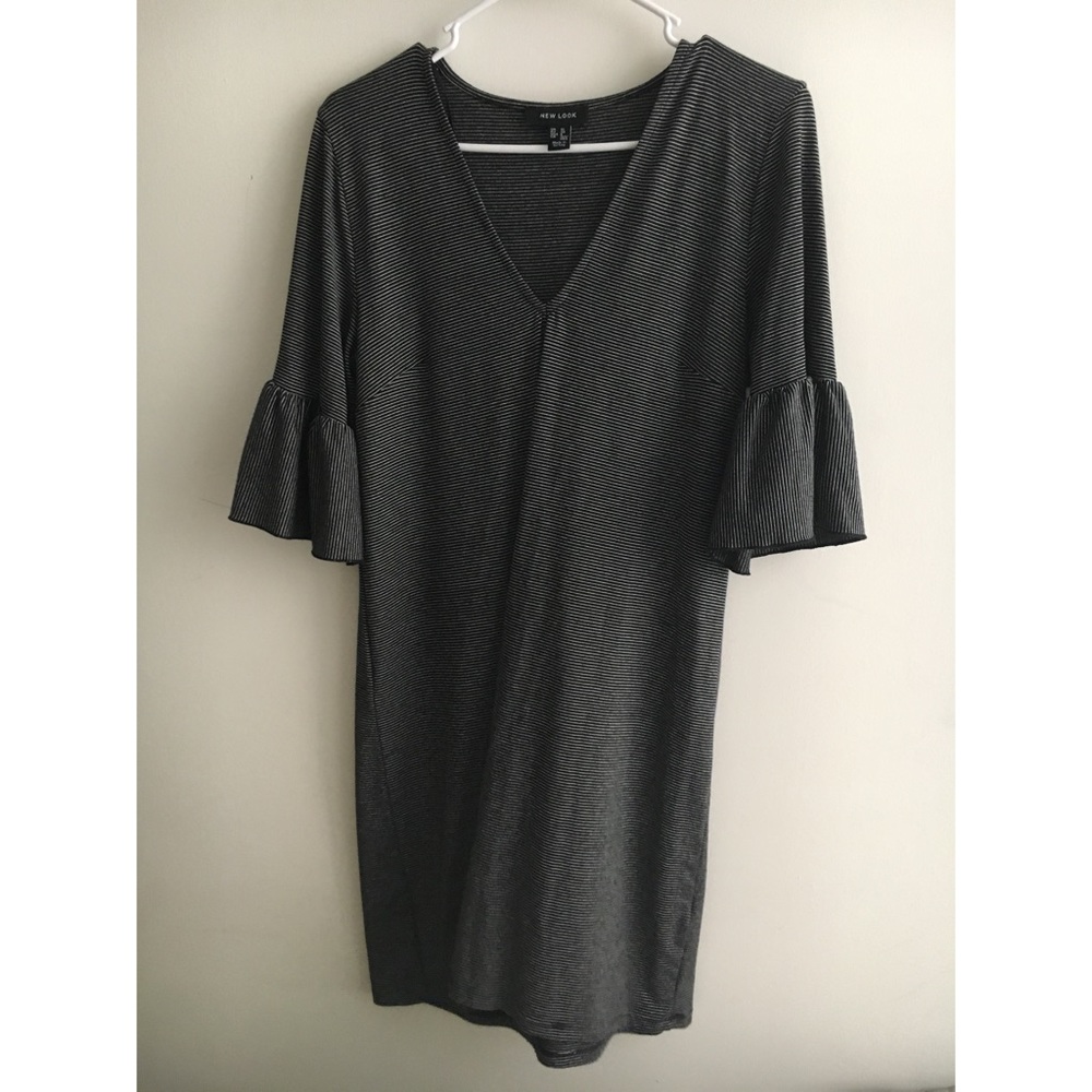 Ruffle Sleeve Stripe smock Dress