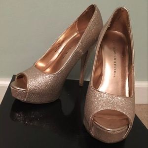 Chinese Laundry sparkle platform shoes