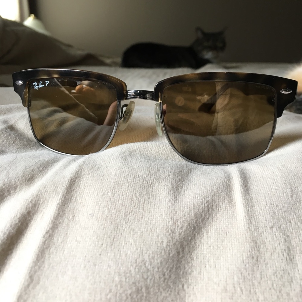 Authentic polarized rayban clubmasters