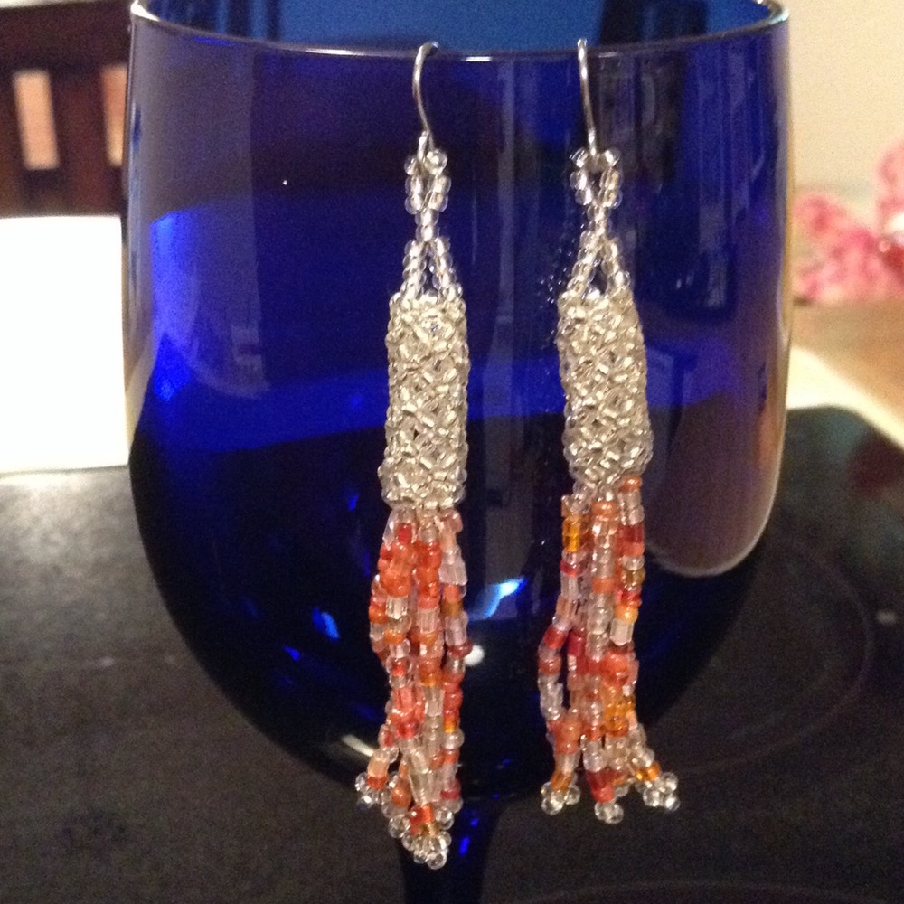Beaded earings /Sterling silver posts
