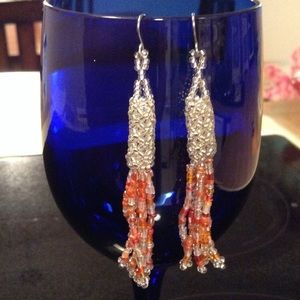 Beaded earings /Sterling silver posts