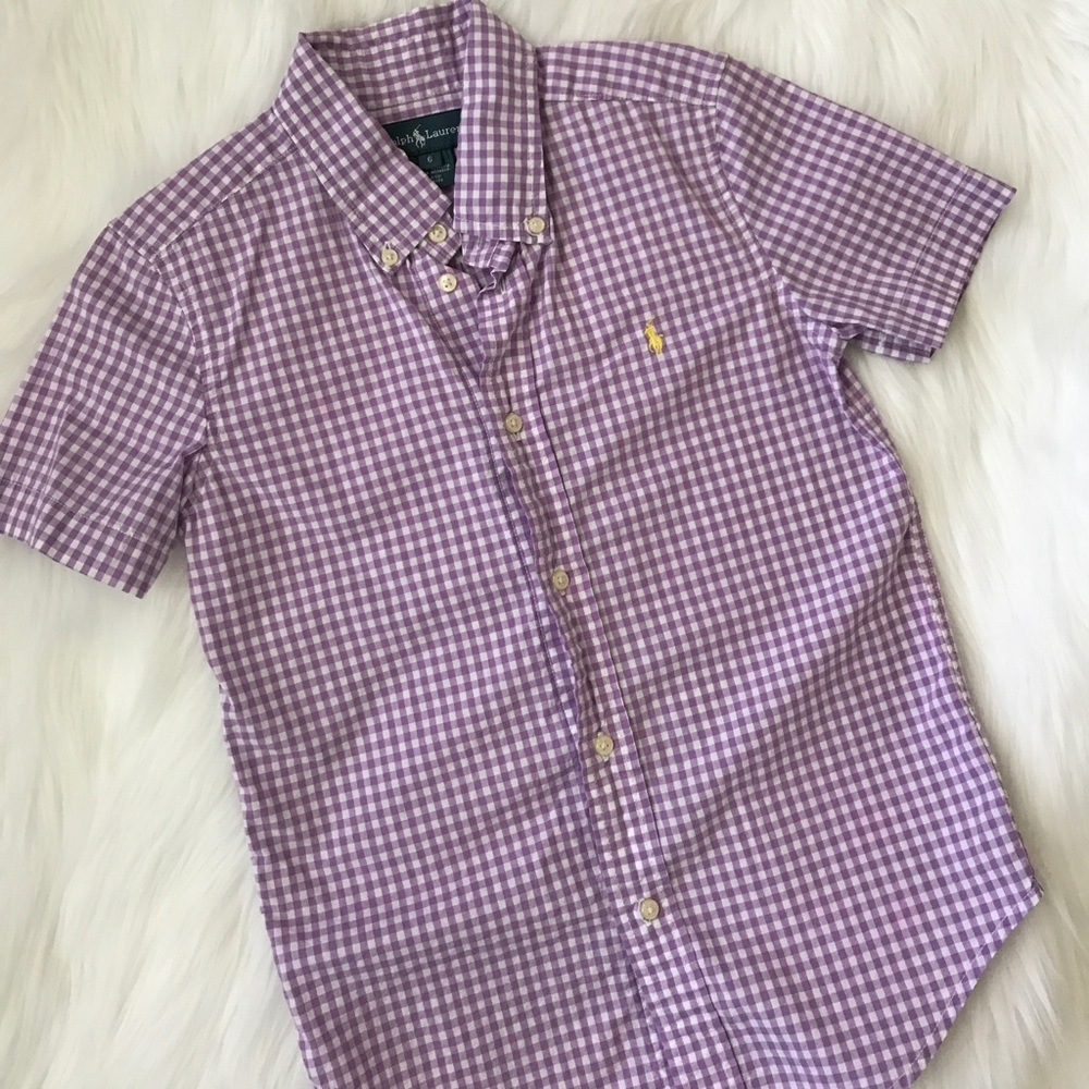 Ralph Lauren Lavender Gingham Shirt