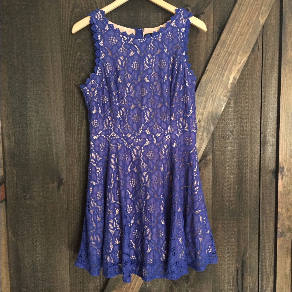 City Studio fit and flare lace dress