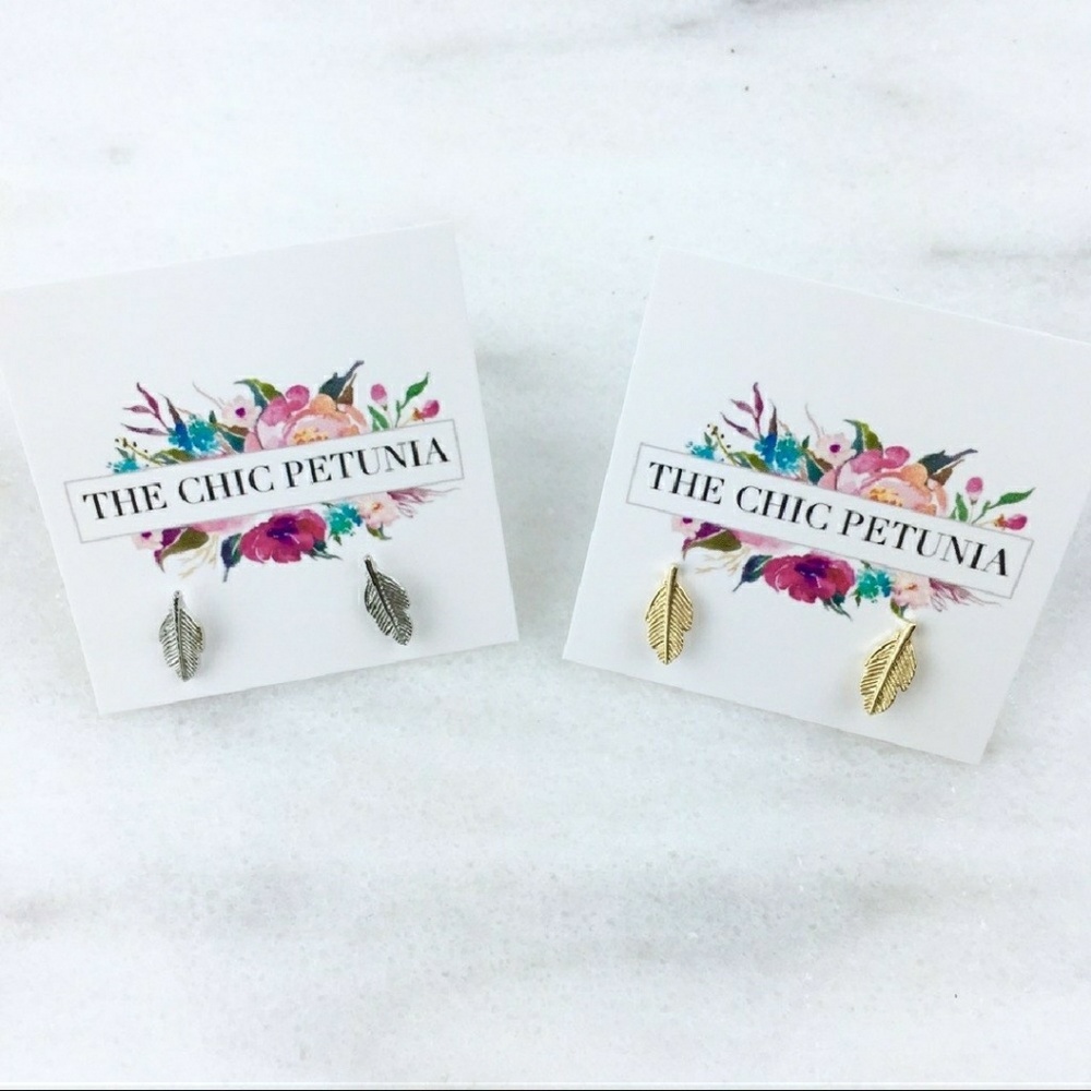 Gold or Silver Leaf earrings 🍂