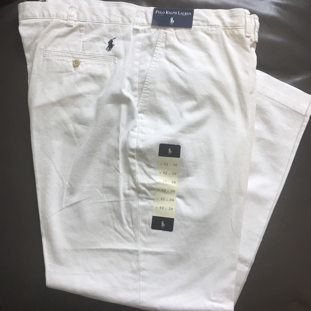 Polo white khaki pants