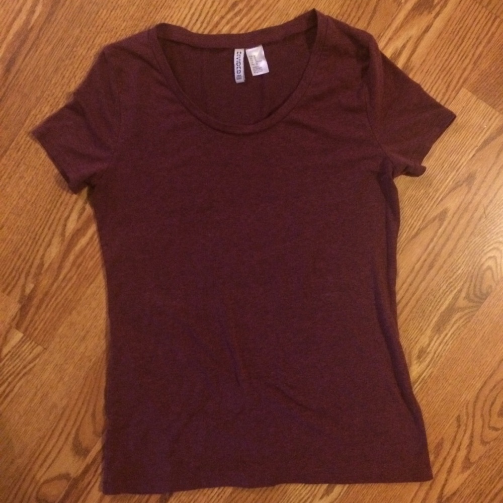 Divided Maroon Tee
