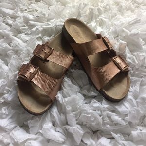 Rose gold sandals