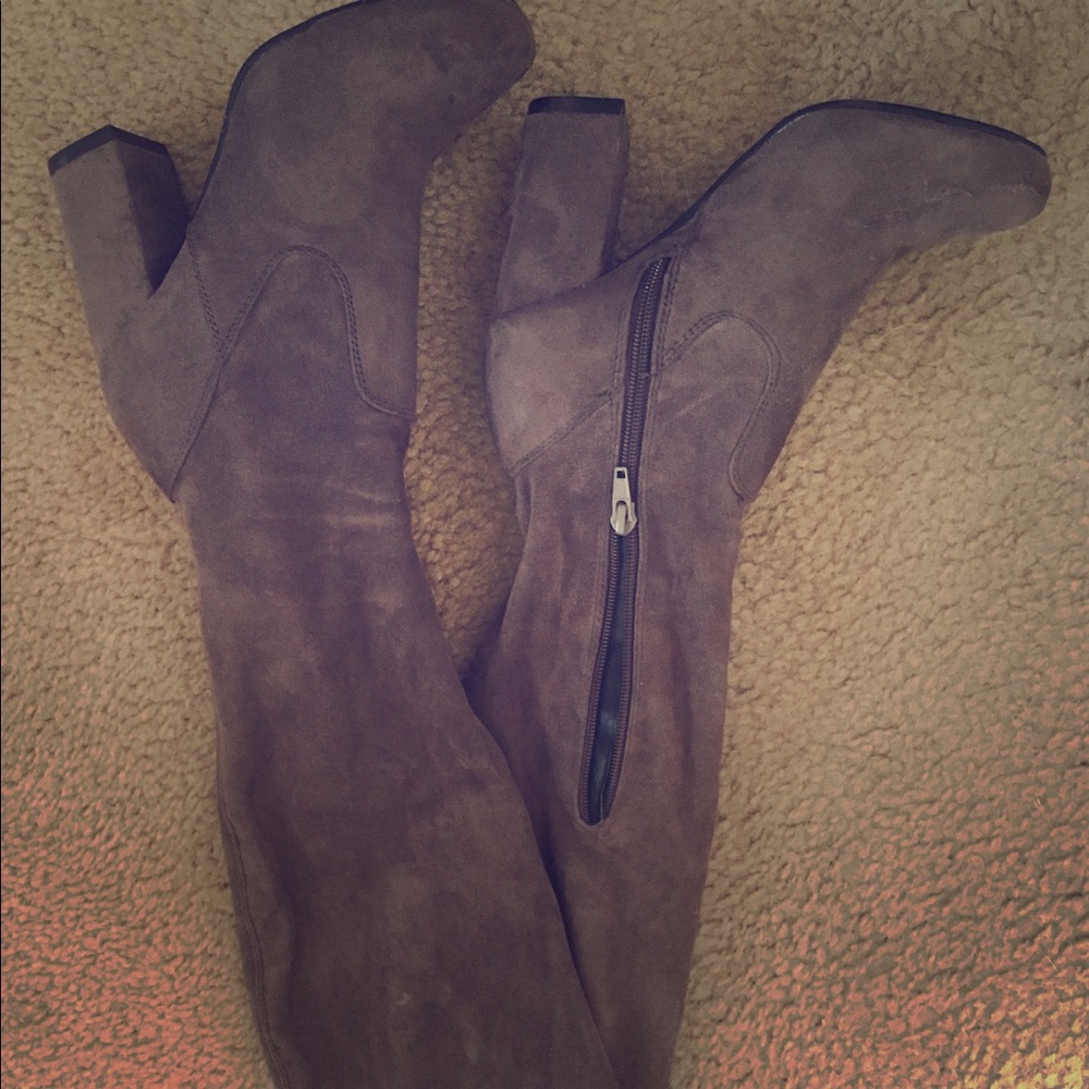 Brown over the knee boots