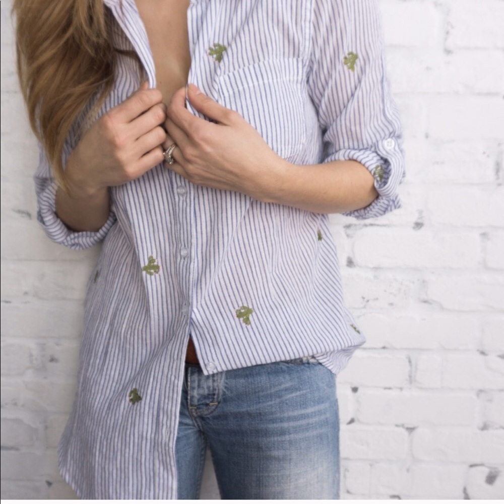 PPLA Cactus Button Up Top ✨Sold Out☀️