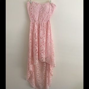Light pink high low dress