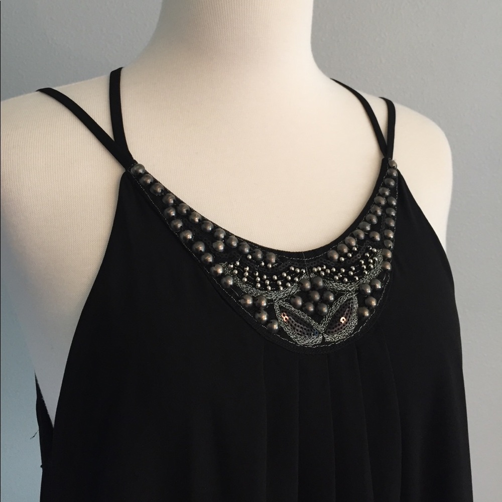 ASTR Evening dress with spaghetti straps, sequins - Picture 2 of 8