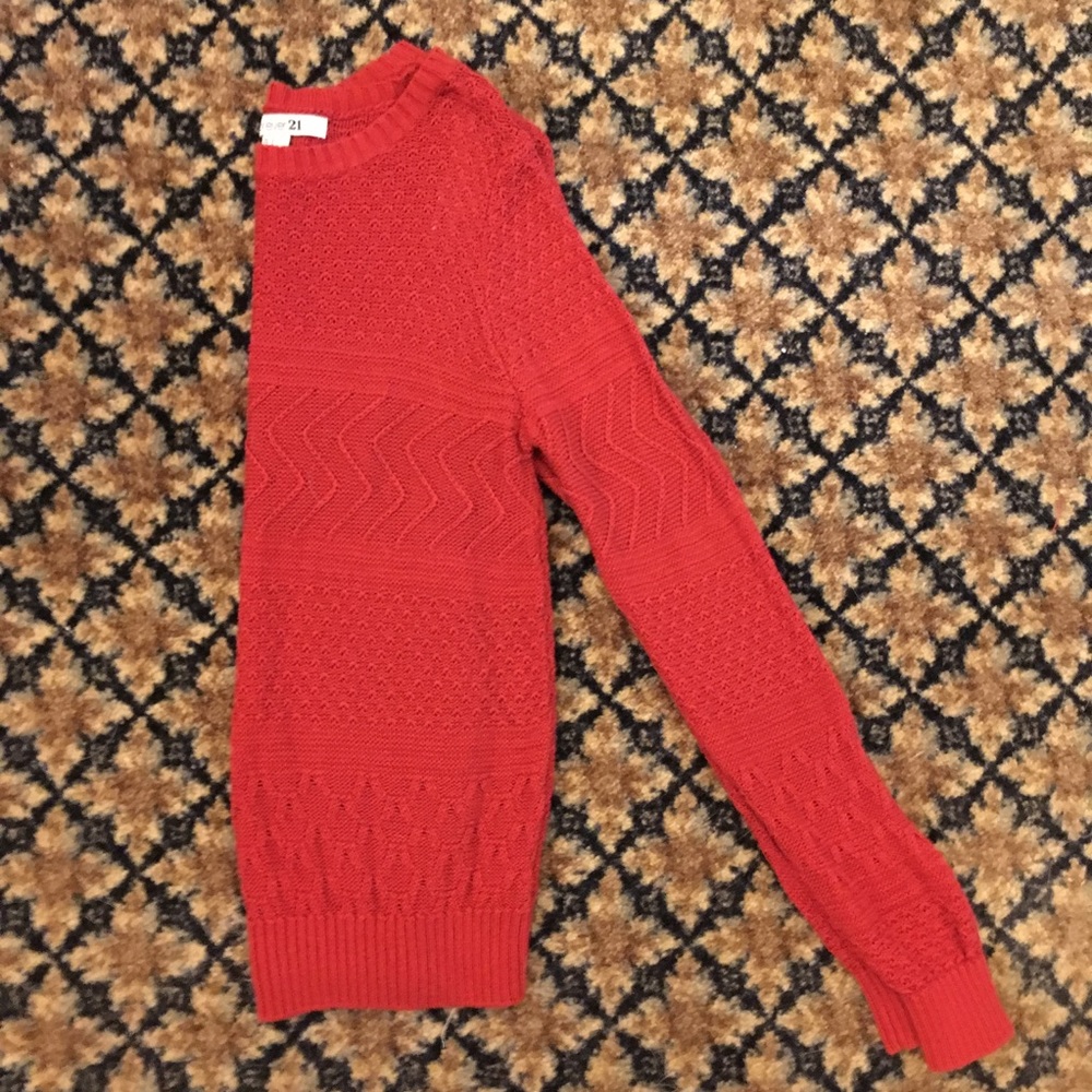 Red Fall sweater from Forever 21
