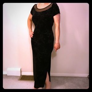 Black Velvet Evening Gown