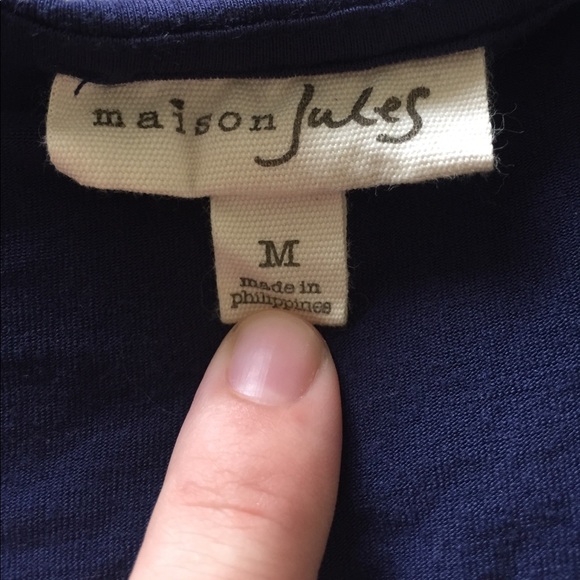 Blue Shirt with Flirty Cap Sleeves - Picture 4 of 4