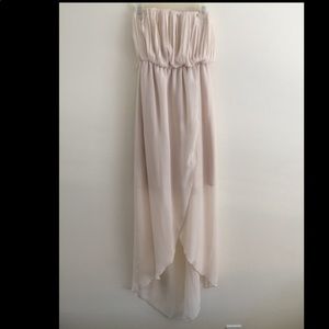 Strapless high low dress