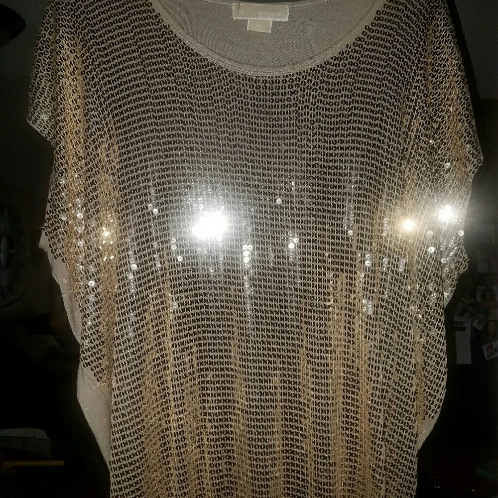 Michael kors oversized sequin tshirt