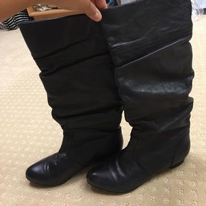 Steve Madden candence black knee high boots
