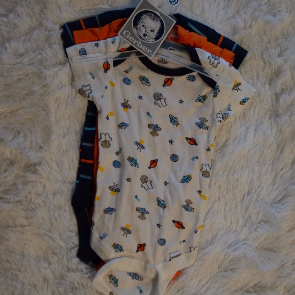 Space monkey onesie set NWT