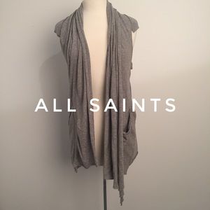 All Saints A-symmetrical vest / cardi
