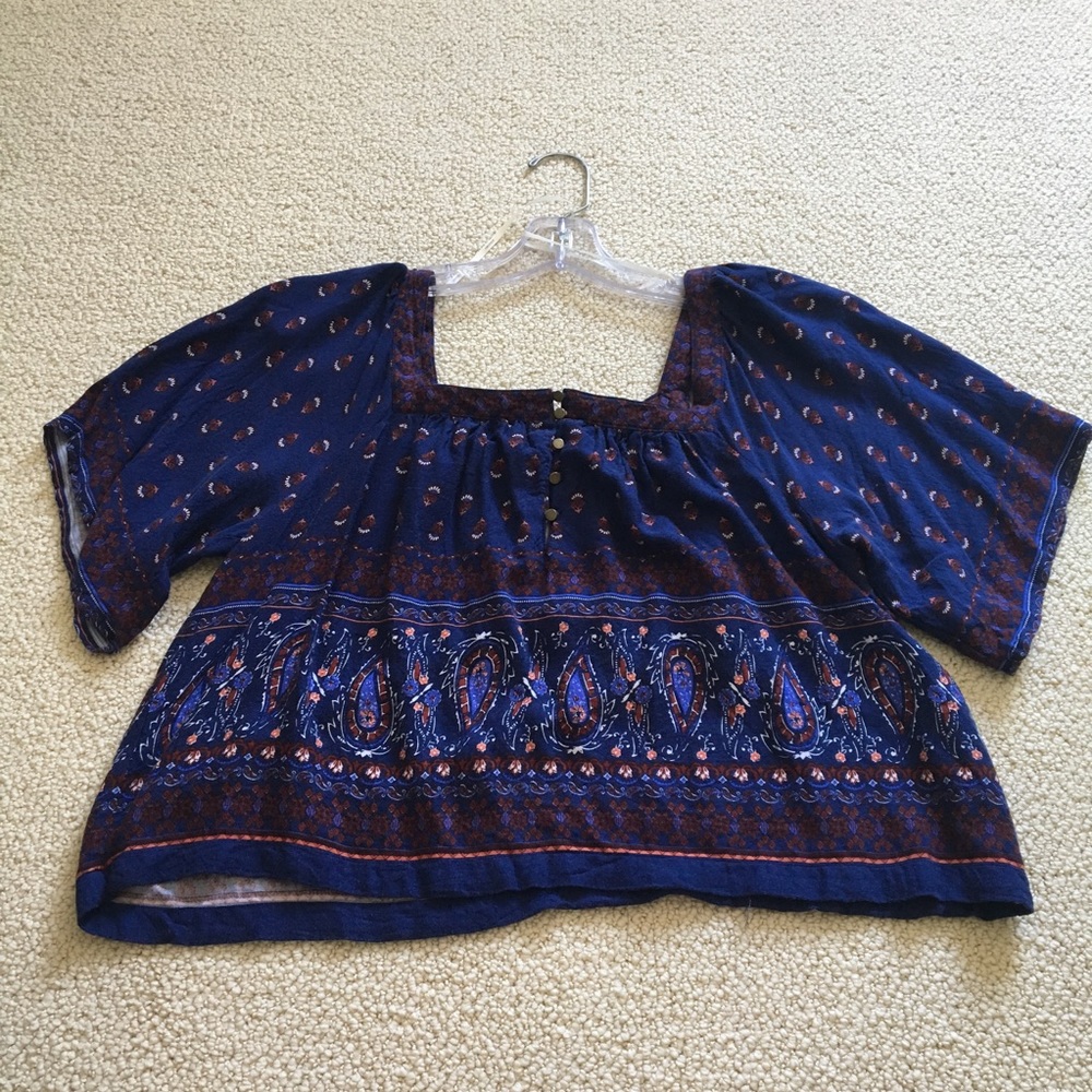 Forever 21 Printed Flowy Crop Top