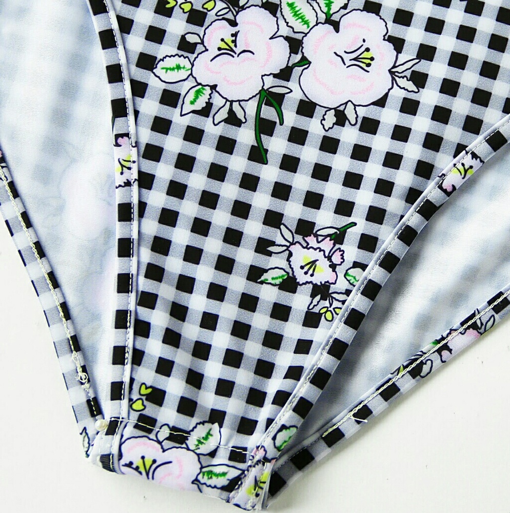 🌿CHECKERED FLORAL BODYSUIT🌿🌿 - Picture 4 of 6