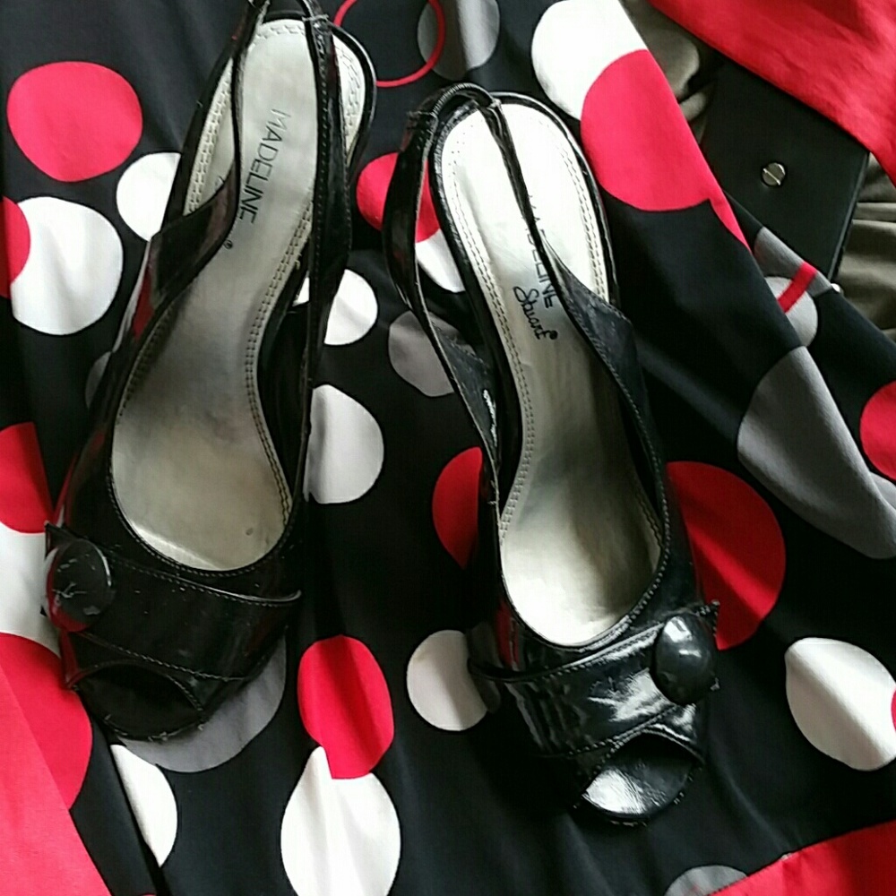 4" black heels