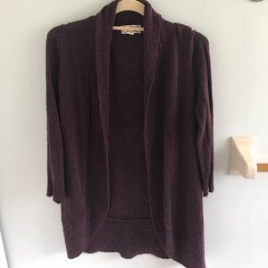 Purple cardigan