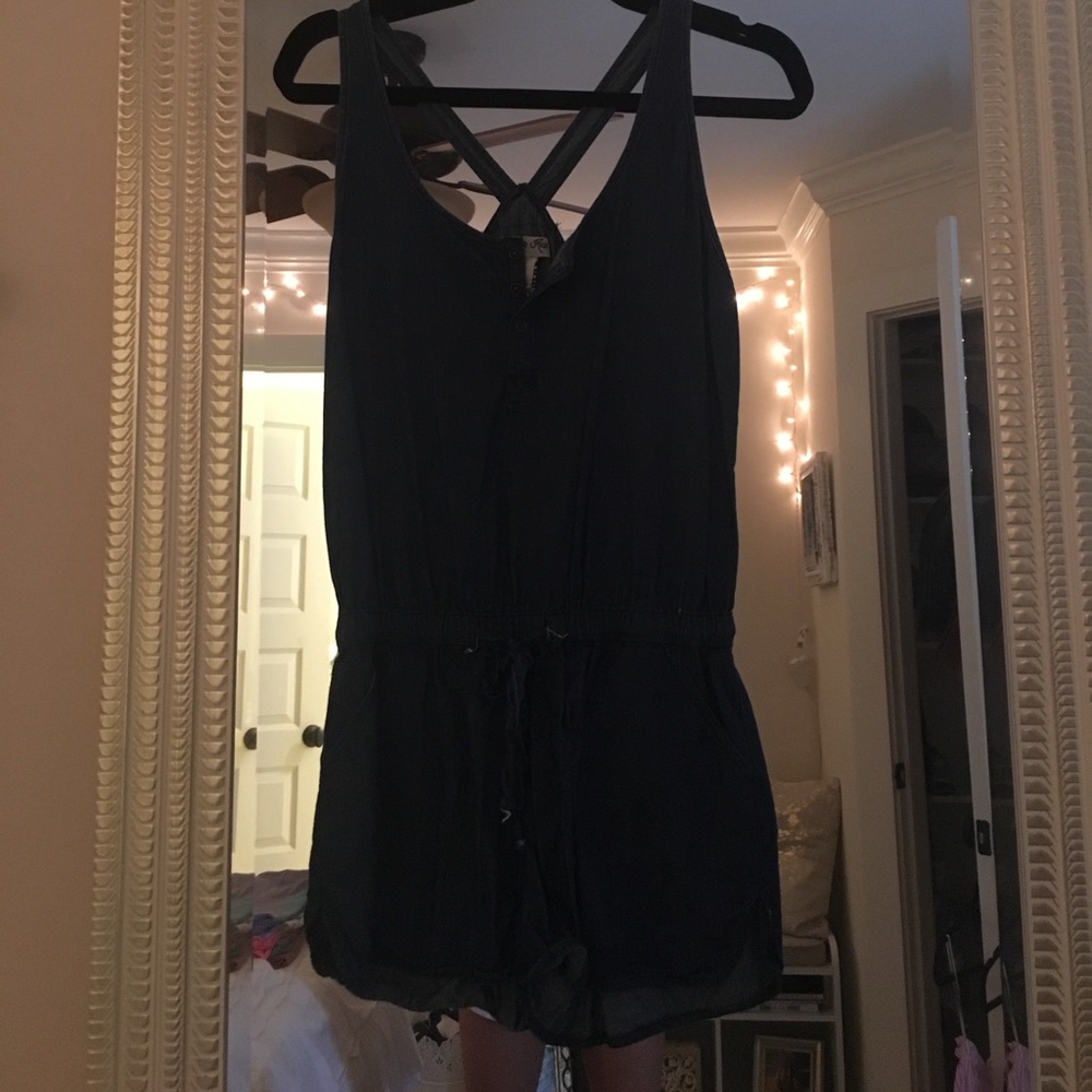 Denim romper