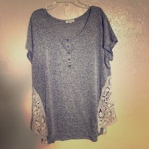 Cute Grey shirt with Lace