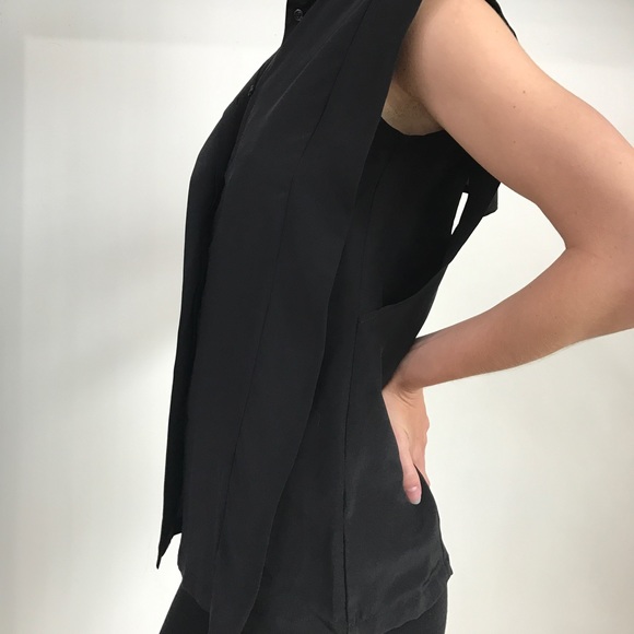 Stacy Chang from Anthropologie black silk blouse - Picture 2 of 7
