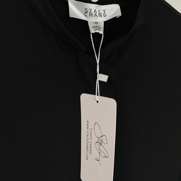 Stacy Chang from Anthropologie black silk blouse - Picture 6 of 7