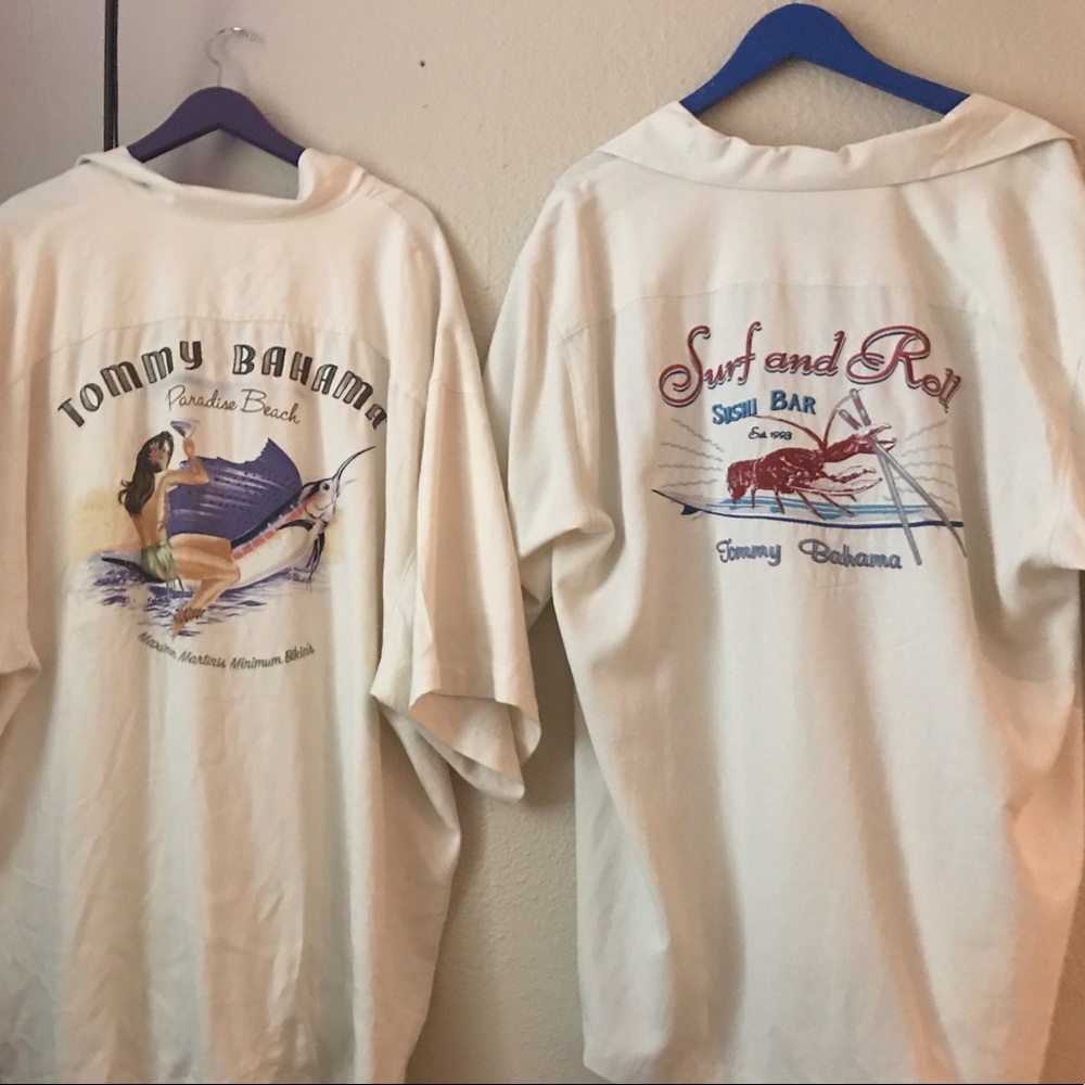 two tommy bahama shirts