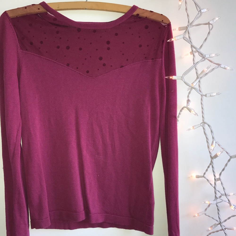 Stylish long sleeve with sheer design