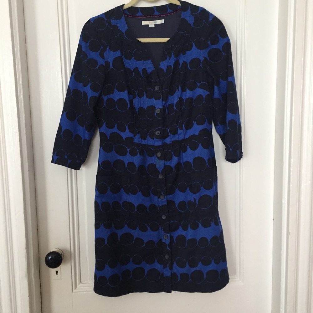 Boden Corduroy Shirt Dress 6
