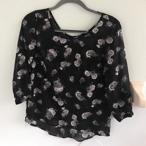 Sheer floral top