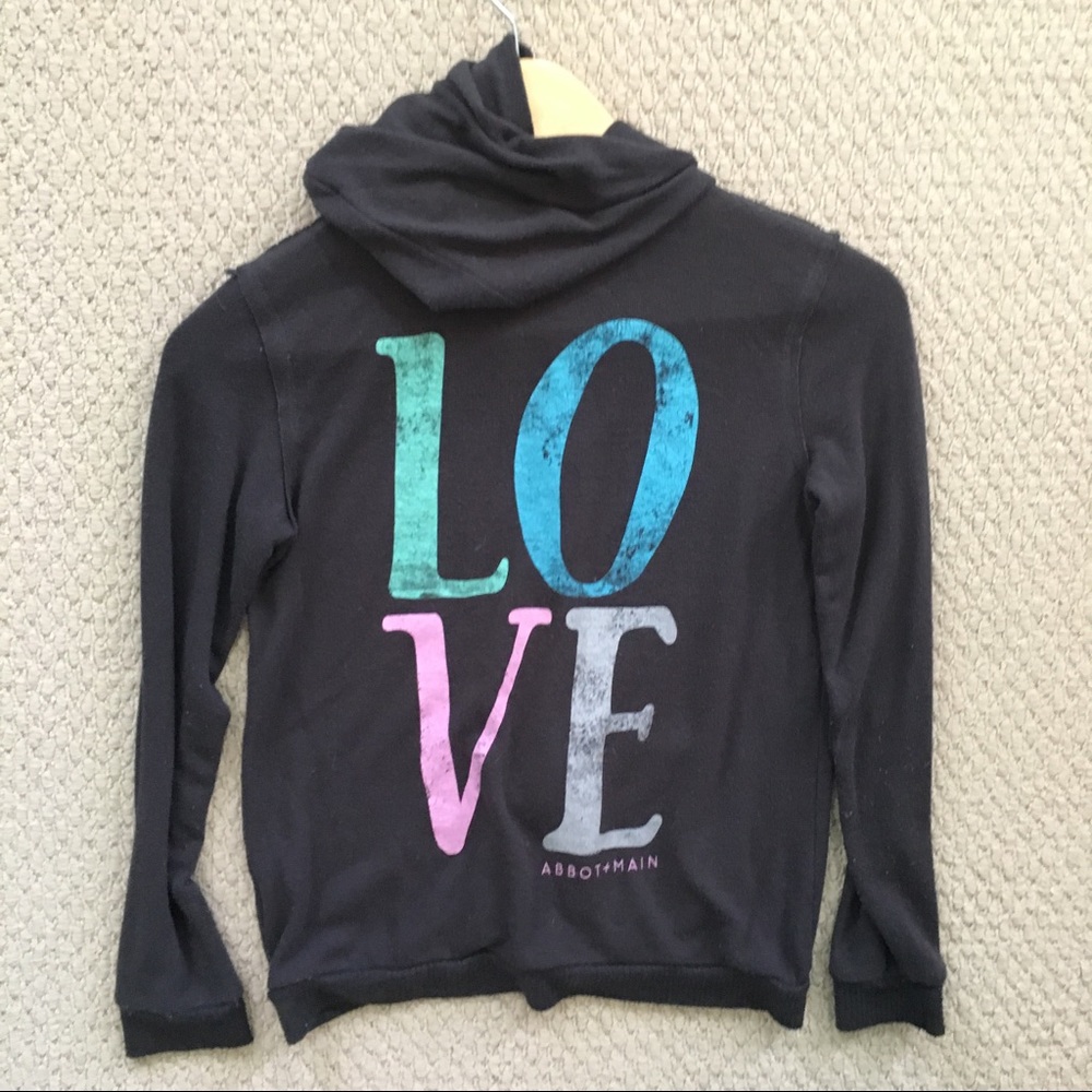 EUC Soft Thin LOVE Abbot Main Zip-Up Hoodie - Picture 4 of 4