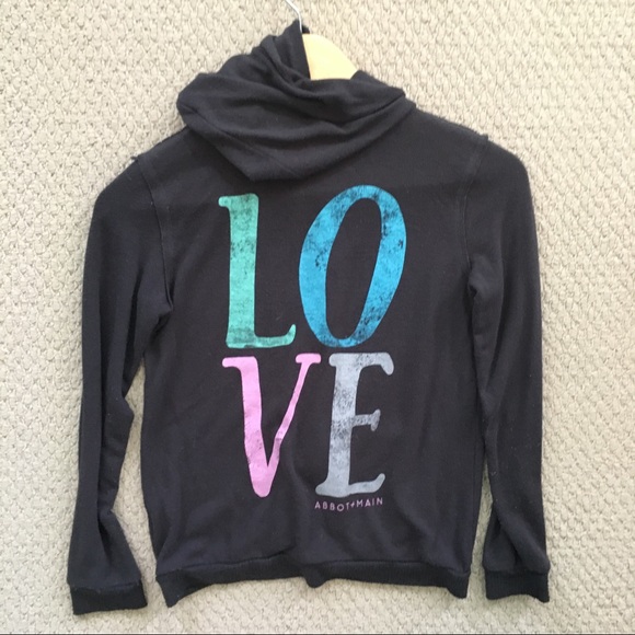 EUC Soft Thin LOVE Abbot Main Zip-Up Hoodie - Picture 4 of 4