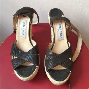 Jimmy Choo Leather Espadrilles (Size 39)