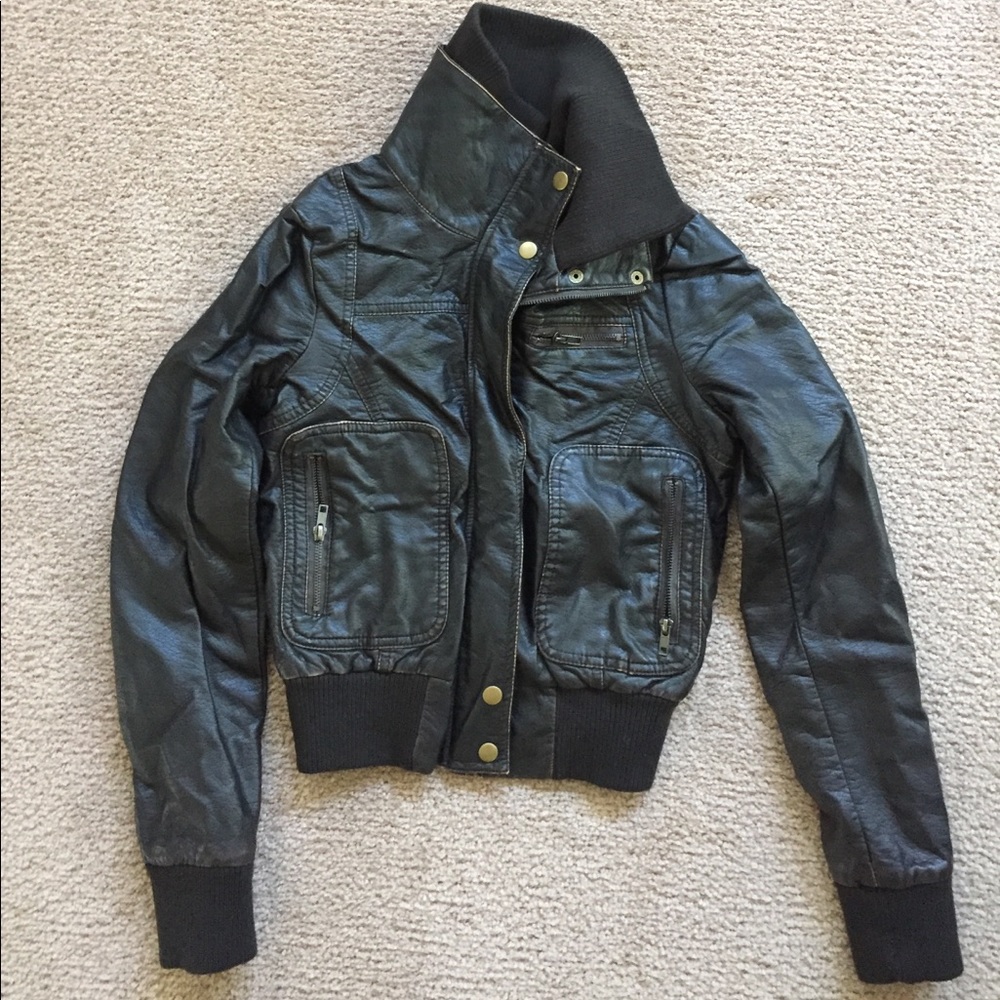 Faux leather jacket