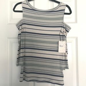 FREE PEOPLE cold shoulder shirt