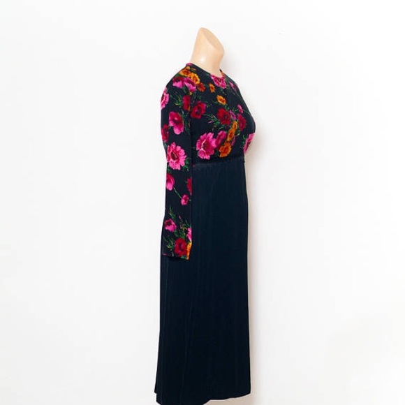 80s 90s vintage floral dress - Picture 2 of 5