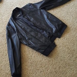 Guess Black faux leather jacket