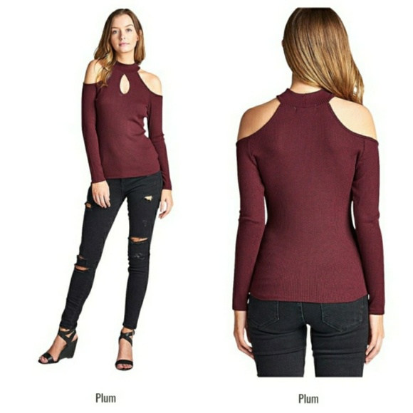 NWT PLUM LONG SLEEVE TOP - Picture 2 of 2