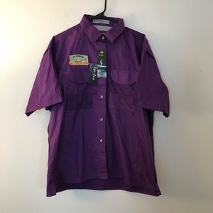 Tiger Hill Purple Button Front Shirt Size XL