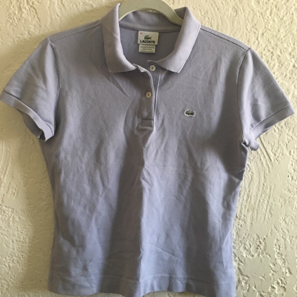 Women's Lacoste Light Purple Polo Size M