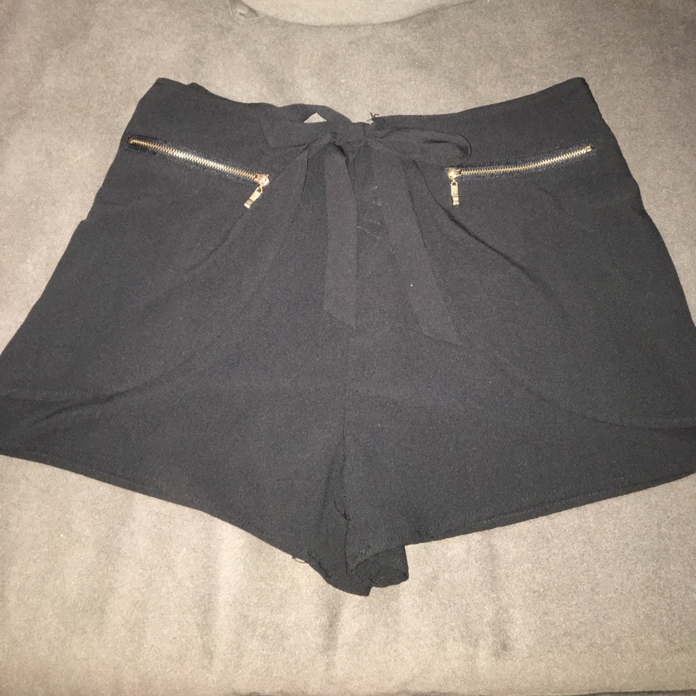Black Flowy Shorts