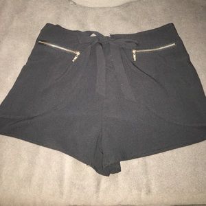 Black Flowy Shorts