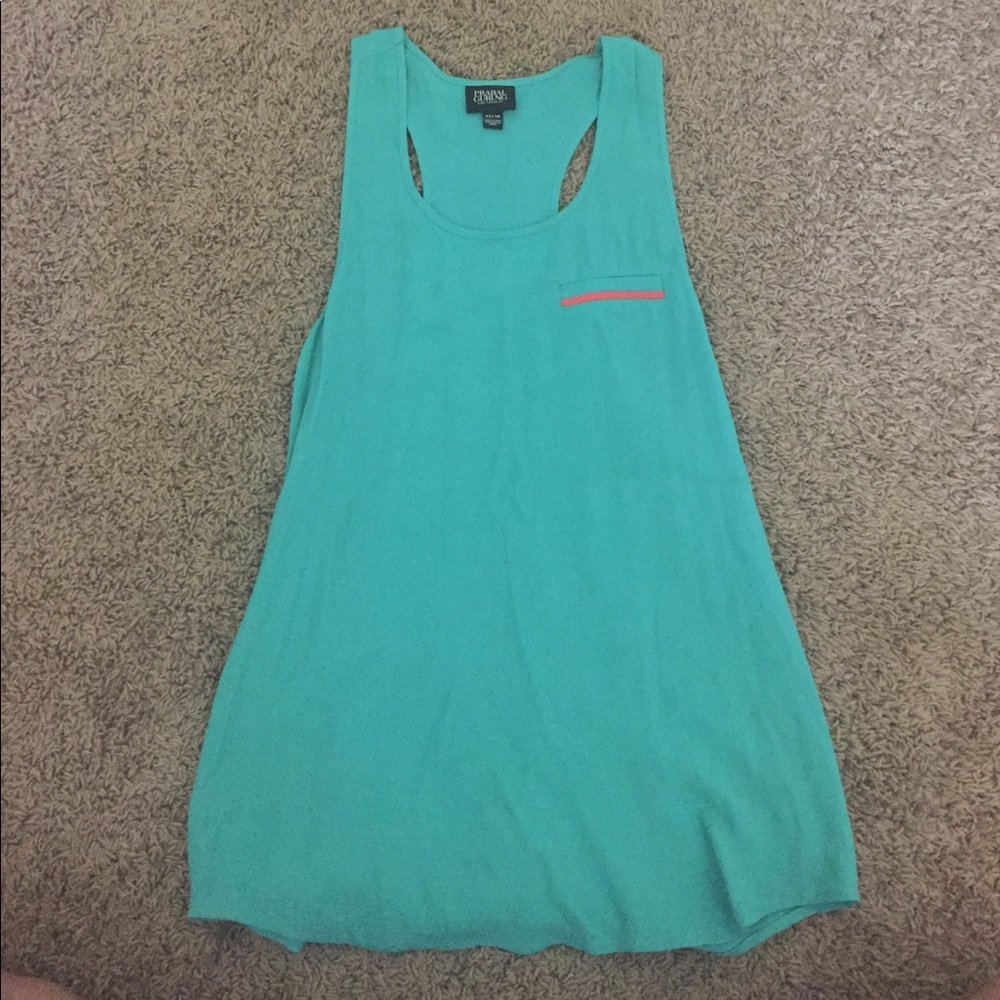 Women's teal Target tank top